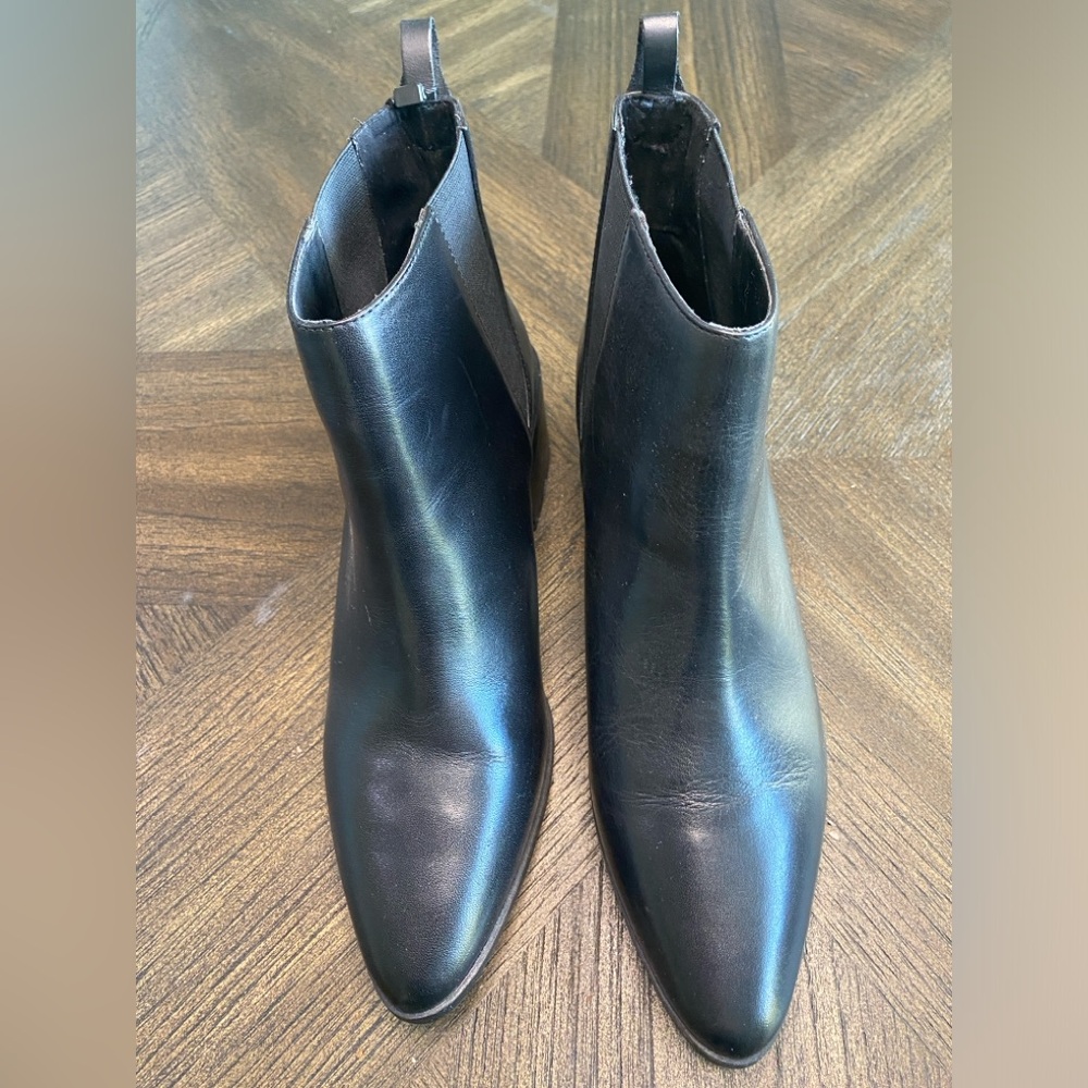 Zara BLOCK HEEL ANKLE BOOTS Sz 38